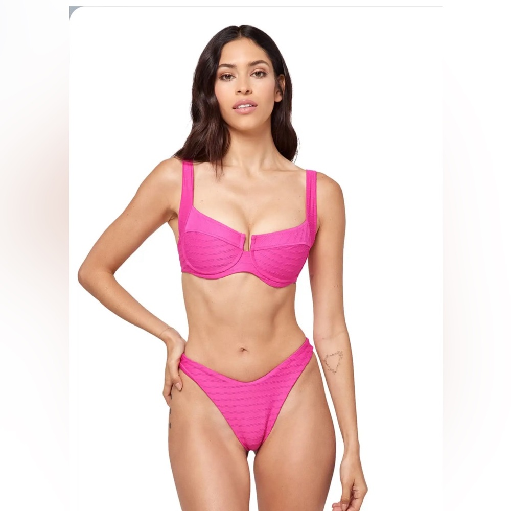 L*Space Chain Link Texture Camellia Bikini set, Medium, BRAND NEW, $203